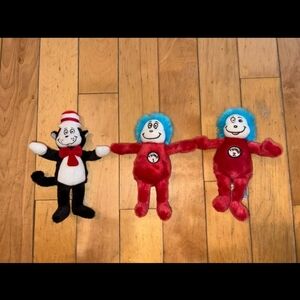 Cat in the Hat and Thing 1 & Thing 2 Plush Set